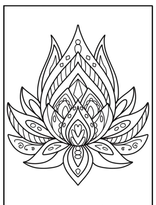Libro para colorear de Mandalas anti estrés- 15 paginas